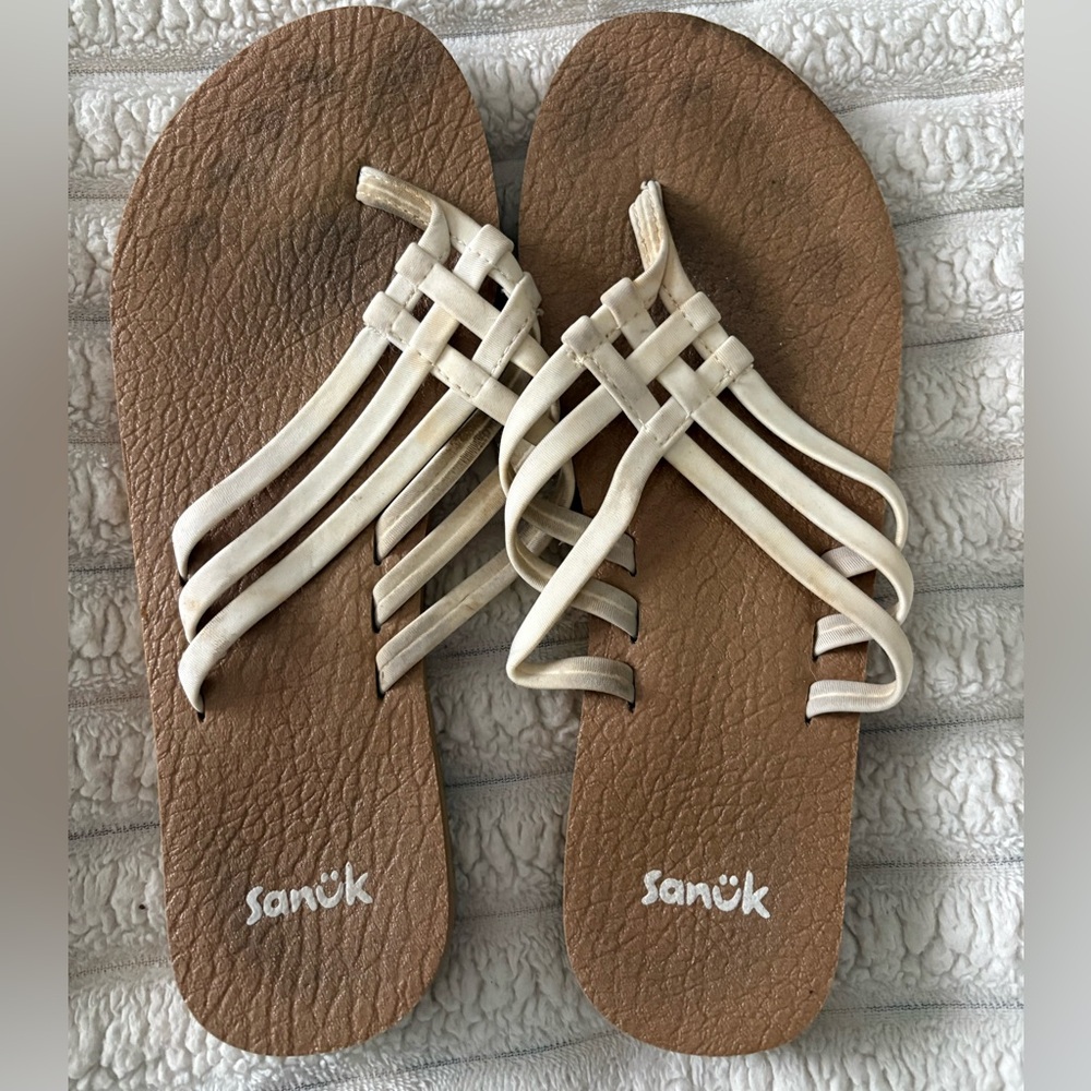 Sanuk Yoga Mat Sole Flip Flops Size 7